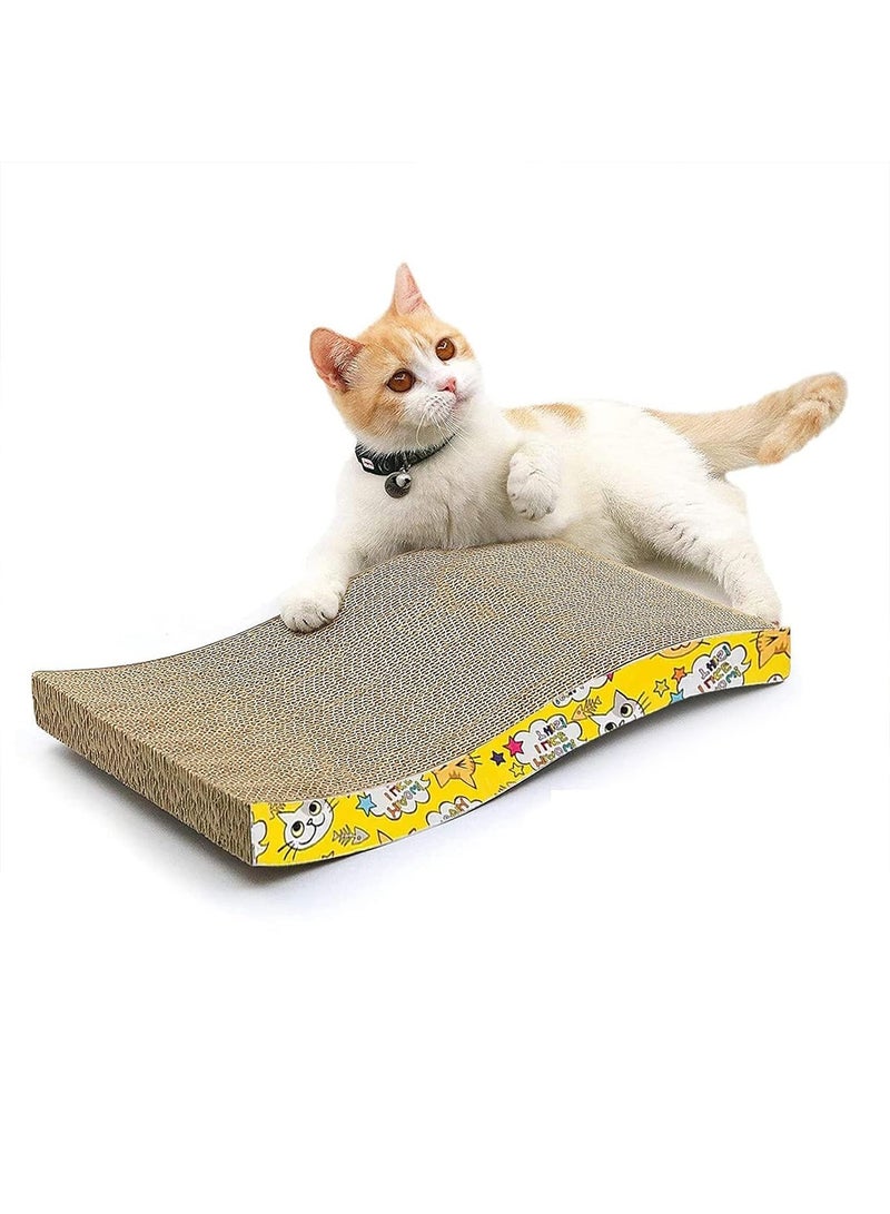 CATANES Cat Scratcher Cardboard Cat Scratch Pad with Premium Scratch Textures Design Durable Cat Scratching Pad Reversible - Image 1
