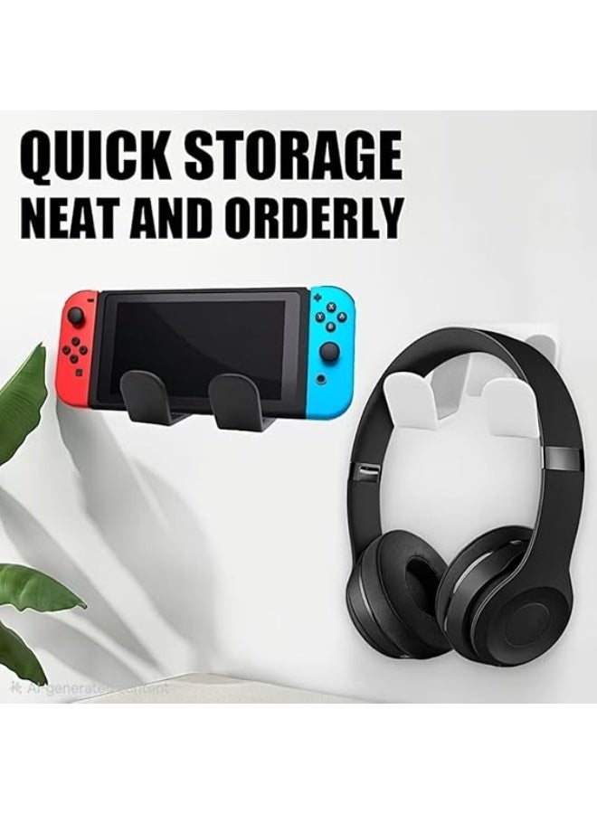 Controller & Headphone Hanger Mount, Under Desk Hook Holder, Black, 1 Piece - Image 3