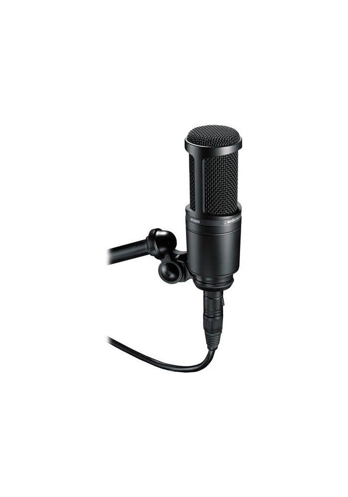 Audio-Technica AT2020 Condenser Studio Microphone Bundle with Pop Filter and XLR Cable - Image 4