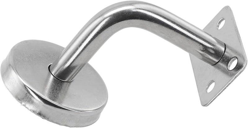 قوس درابزين من الفولاذ المقاوم للصدأ مثبت على الحائط مقاس 60 مم × 60 مم فضي دعامة سور الدرج - Image 4