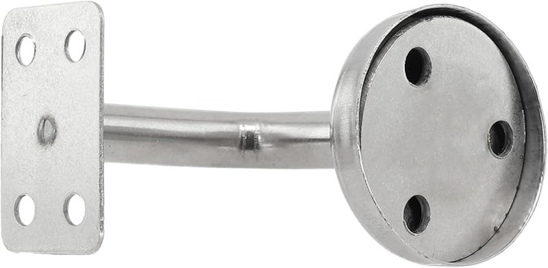 قوس درابزين من الفولاذ المقاوم للصدأ مثبت على الحائط مقاس 60 مم × 60 مم فضي دعامة سور الدرج - Image 2