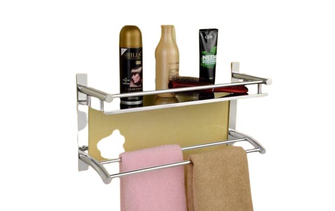 Filox Multi-Purpose Towel Holder for Bathroom | Stainless Steel & Aluminum Wall Mounted Towel Bar Rack | Durable & Rust-Free Bathroom Accessory - Image 1