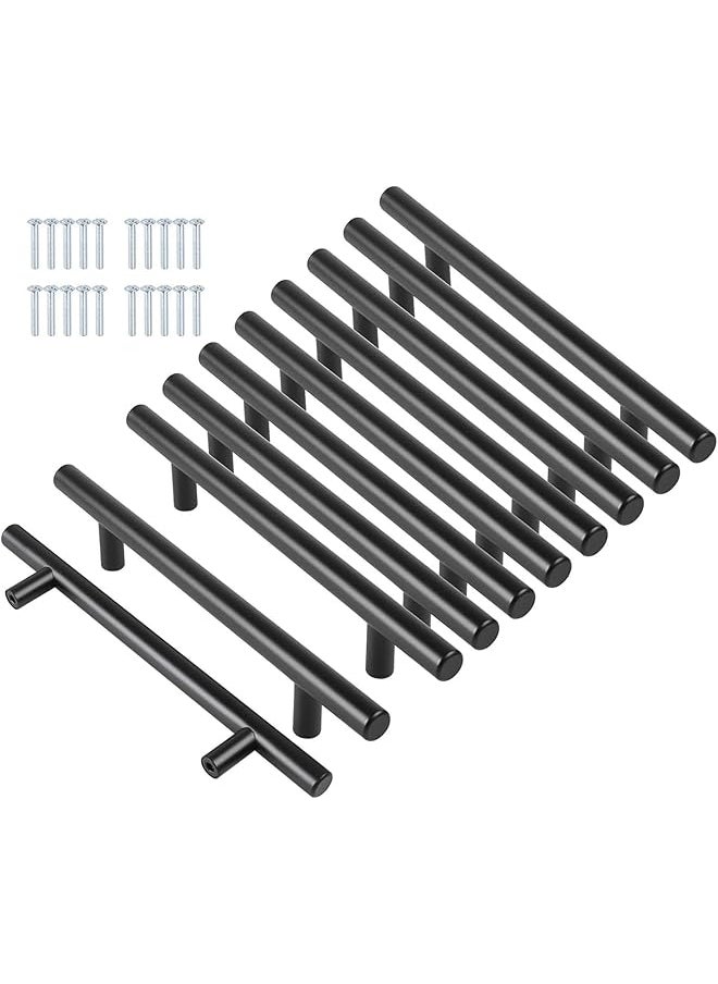 PROMASS promass10pcs Black Cabinet Pulls Kitchen Cabinet Handles T Bar Drawer Handles Door Handles  - Image 1