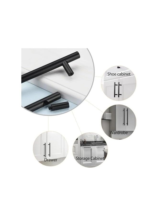PROMASS promass10pcs Black Cabinet Pulls Kitchen Cabinet Handles T Bar Drawer Handles Door Handles  - Image 3
