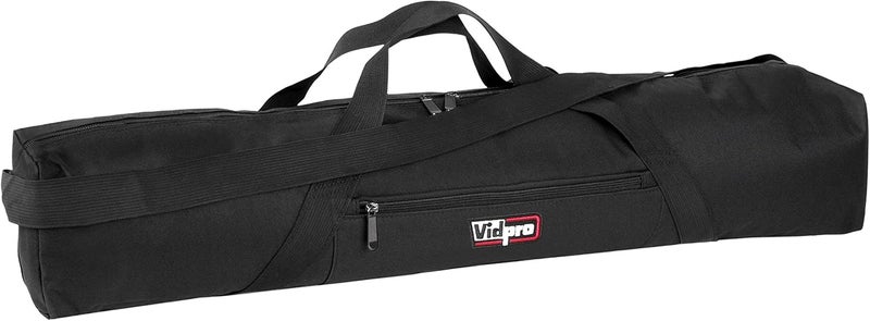 VidPro TC-45 Tripod Carrying Case - Heavy Duty Nylon Bag with Shoulder Straps and Handles - Compact Case with Full Length Zippered Closure Plus External Pocket Fits Tripod with Head up to 45 Inches - Image 1