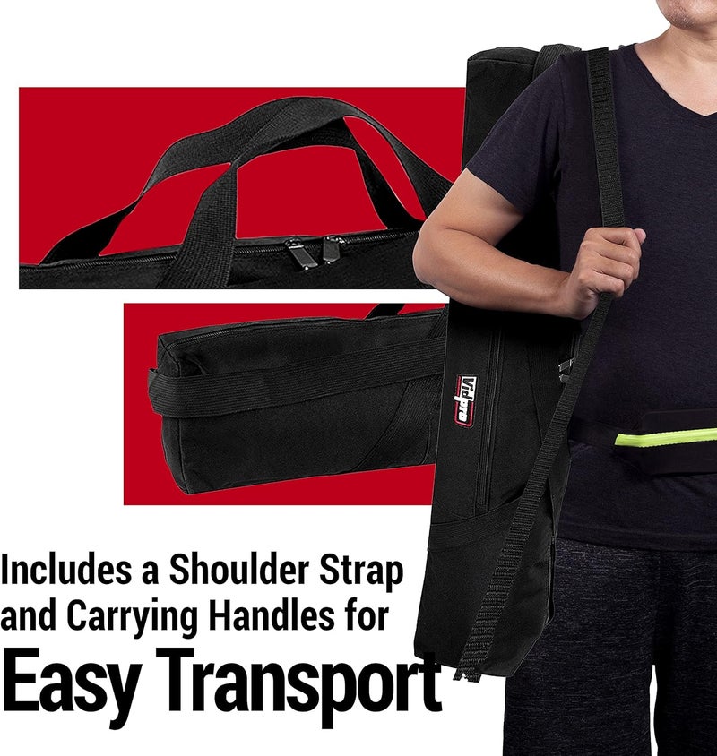 VidPro TC-45 Tripod Carrying Case - Heavy Duty Nylon Bag with Shoulder Straps and Handles - Compact Case with Full Length Zippered Closure Plus External Pocket Fits Tripod with Head up to 45 Inches - Image 4
