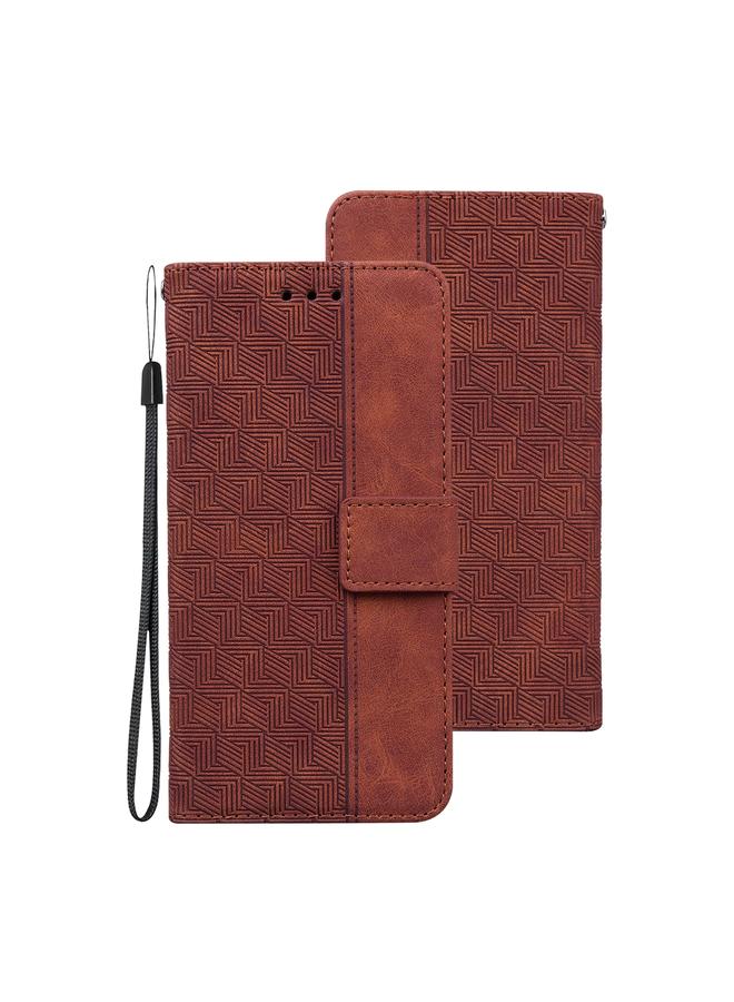 S-TOP Case For Samsung Galaxy A12 5G Geometric Embossed Leather Phone Case - Image 2