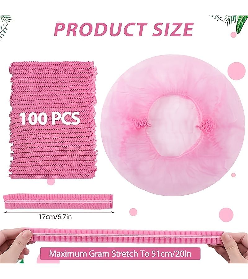 29pcs Disposable Black Hairnet Fluffy Cap Bulk Elastic Dust Cover - Image 2
