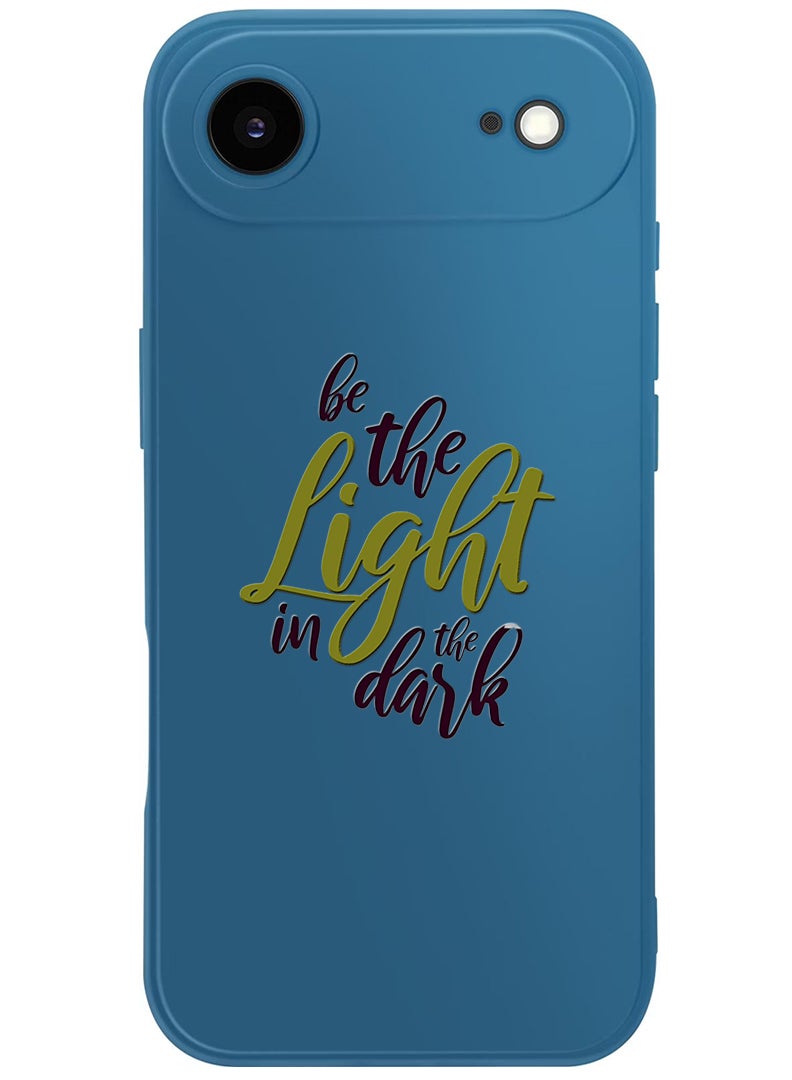 Theodor Protective Slim Fit Case Liquid Silicone Cover with Full Body Protection Anti-Scratch Shockproof Case For Apple iPhone 17 Air (Blue) Be the Light in the Dark - Image 1