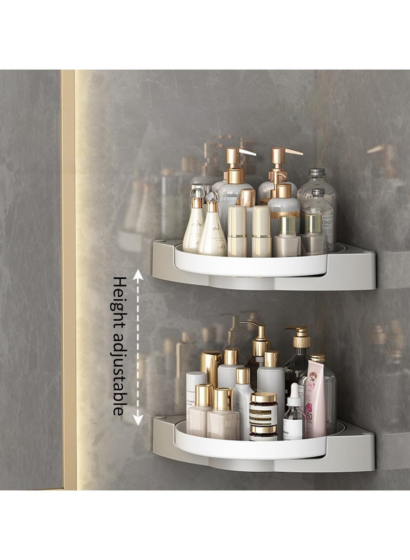 general Corner shower racks, shower organisers, 360° swivel corner shower racks, wall-mounted shower racks without drilled holes for bathrooms, dormitories and kitchens - Image 1