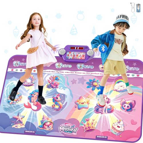 maysida Extra Large Dance Mat for Kids Rechargeable Bluetooth Dance Mats Toy with Lightup 12 for Girls Kids Dance Pad Challenge Games Christmas Birthday Gifts Ideas for Kid Ages 312 - Image 1