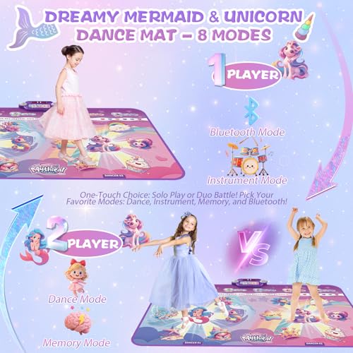 maysida Extra Large Dance Mat for Kids Rechargeable Bluetooth Dance Mats Toy with Lightup 12 for Girls Kids Dance Pad Challenge Games Christmas Birthday Gifts Ideas for Kid Ages 312 - Image 5