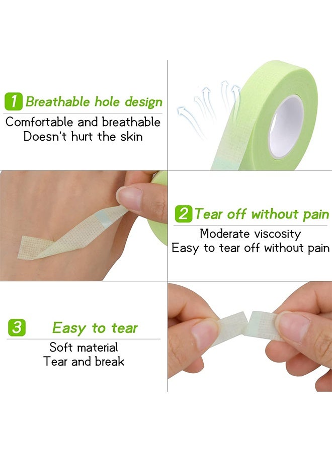 قِيرّا 6 لفات شريط تمديد الرموش، شريط تجميلي غير منسوج قابل للتنفس لمكياج العيون والآيلاينر، شريط رفع الوجه لاصق، أدوات وإكسسوارات المكياج، ألوان متعددة (وردي أخضر بنفسجي) - Image 3