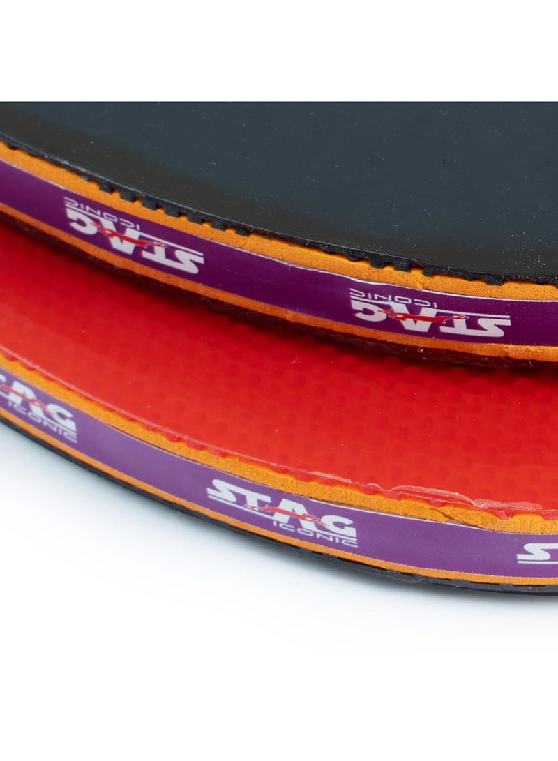 ستاج مجموعة لعب تنس الطاولة فيكتور | خشب | مطاط معتمد من الاتحاد الدولي لكرة القدم (مضربان و3 كرات) | سلسلة احترافية | 2 مضارب و 3 كرات بيضاء | تتضمن مضارب تنس الطاولة وكرات T.T - Image 5