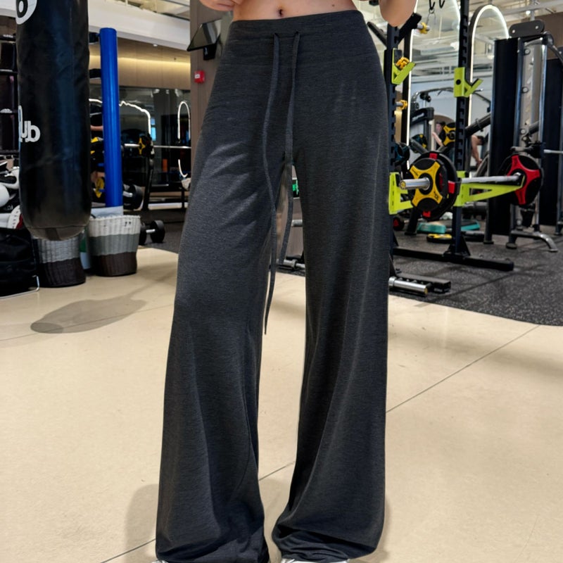 Latte Girl Yoga Pants for Women Summer Spring High Waist Wide Leg Loose Straight Casual Trousers - Image 4