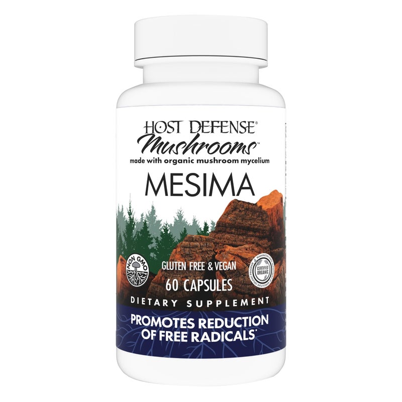 Host Defense Mesima Capsules Herbal Antioxidant Activity Immune System Support Supplement Mushroom Supplement to Support Balanced Immune Response 60 Capsules 30 Servings