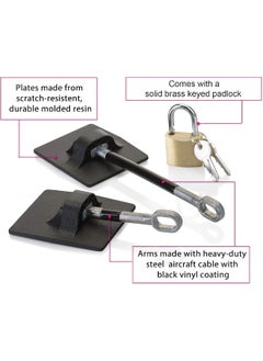 Generic Guardianite Computer Security Products 2-Pack Refrigerator Lock (2-Pack, Black with Keyed Padlock)  - Image 2