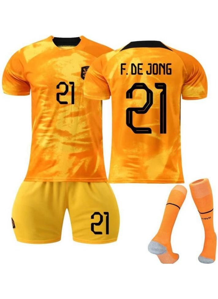 KUYING - Netherlands home orange jersey World Cup jersey Set - Image 1