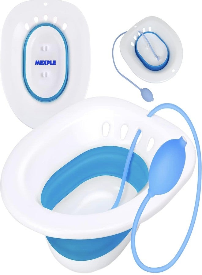 MEXPLE FluX211 Sitz Bath Tub for Fissure With Pressure Pump | Foldable Sitz Bath Tub for Pregnant Women | Suitable for Postpartum Care, Hemorrhoids Recovery | For Toilet Seat & Chair - MultiColor - Image 1