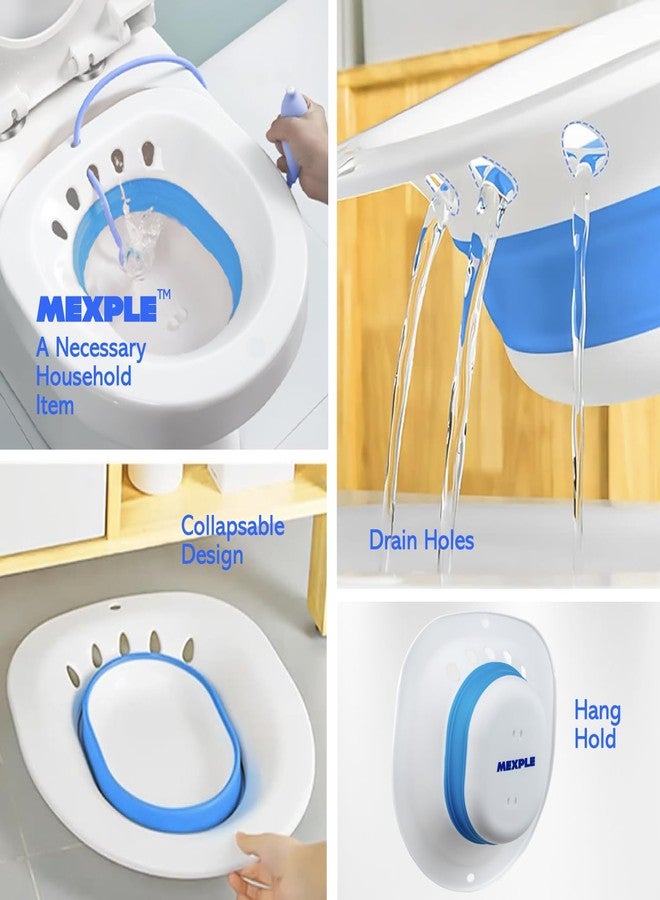 MEXPLE FluX211 Sitz Bath Tub for Fissure With Pressure Pump | Foldable Sitz Bath Tub for Pregnant Women | Suitable for Postpartum Care, Hemorrhoids Recovery | For Toilet Seat & Chair - MultiColor - Image 5