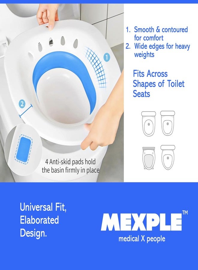 MEXPLE FluX211 Sitz Bath Tub for Fissure With Pressure Pump | Foldable Sitz Bath Tub for Pregnant Women | Suitable for Postpartum Care, Hemorrhoids Recovery | For Toilet Seat & Chair - MultiColor - Image 4