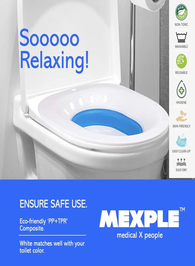 MEXPLE FluX211 Sitz Bath Tub for Fissure With Pressure Pump | Foldable Sitz Bath Tub for Pregnant Women | Suitable for Postpartum Care, Hemorrhoids Recovery | For Toilet Seat & Chair - MultiColor - Image 3