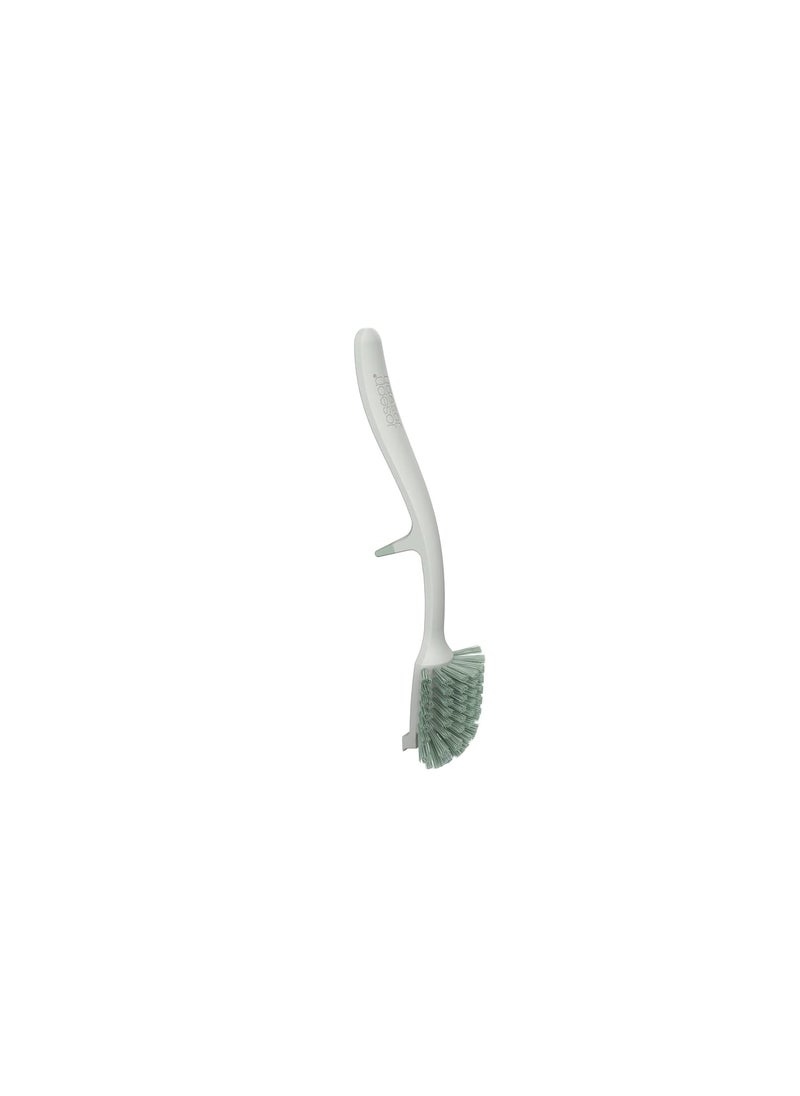 Joseph Joseph Joseph Joseph Edge Dish Brush with Integrated Sink Rest Light StoneSage  - Image 1
