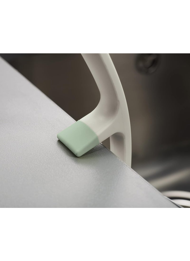 Joseph Joseph Joseph Joseph Edge Dish Brush with Integrated Sink Rest Light StoneSage  - Image 3