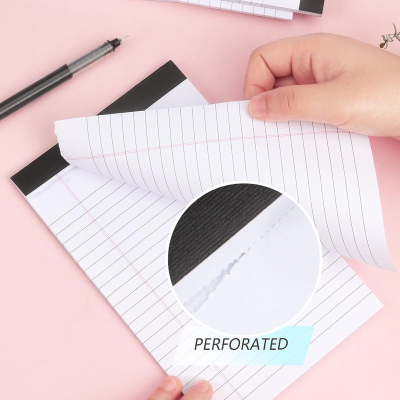 ZZTX Legal Pads Note Pads 5 x 8 Inch Lined Writing Pads, 50 Sheets Per Writing Pad, 4 Pack (White) - Image 5