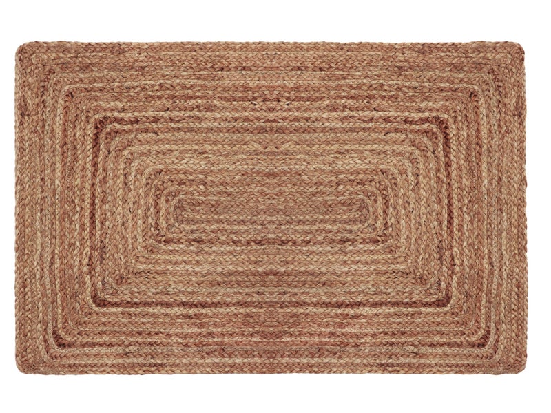 COTTON CRAFT Jute Rug - Braided 100% Jute Door Mat - Woven Neutral Reversible Small Rug - Entryway Kitchen Living Room Bedroom Bathroom Farmhouse Rustic Boho Door Mat Throw Carpet - 22x34 - Natural - Image 1