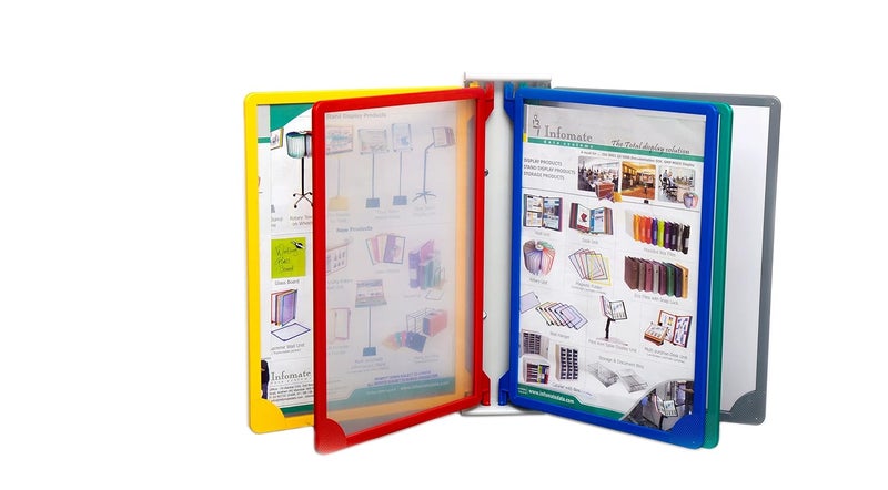Infomate Supreme wall Hanging File Folders A4 Size with 5 Folder (Multicolored Folders) - Image 2