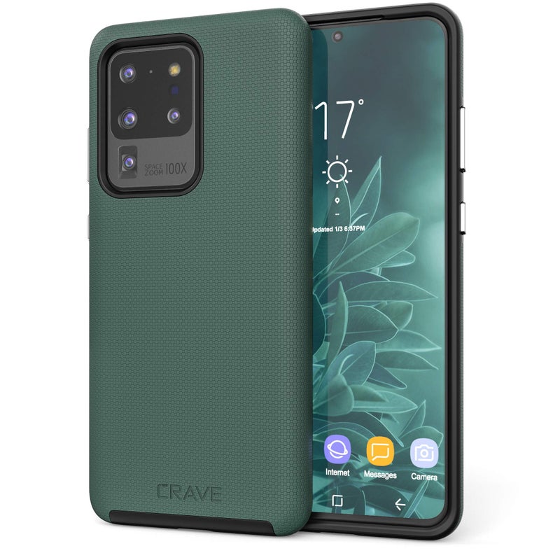 Crave Dual Guard for Samsung Galaxy S20 Ultra Case, Shockproof Protection Dual Layer Case for Samsung Galaxy S20 Ultra, S20 Ultra 5G - Forest Green - Image 1