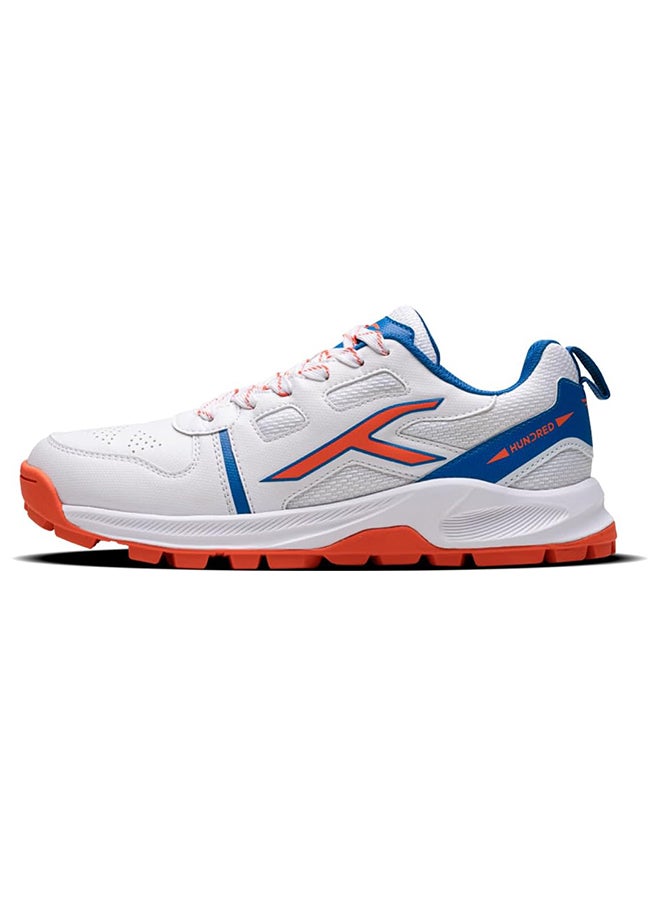 HUNDRED Hyperturf-Cricket Shoes-White/Blue/Orange -(Hkfs-4M023-5-11) - Image 1