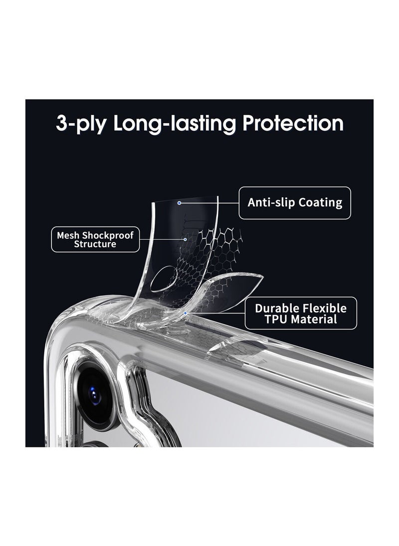 CHAPPELINE - AIRBAG CASE Series Premium Transparent Airbag Shockproof Anti-Yellowing with Iron Plate Case Cover For Samsung Galaxy A05s 4G 2023 Clear - Image 1