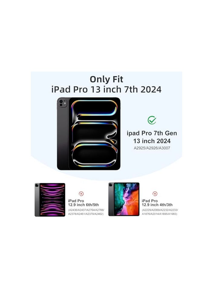 Case Cover for Apple iPad Pro 13 inch 2024 Cover, Pencil Case for iPad Pro 13 M4 2024 with Pencil Holder [Soft Flexible Case] Recoil Series -blue - Image 2