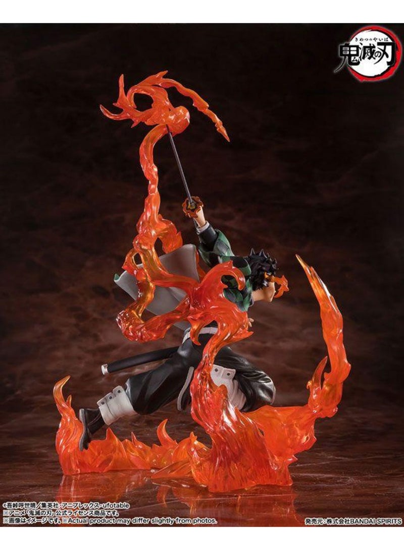 BANDAI TAMASHII Figuarts ZERO Tanjiro Kamado Rengoku Guard ver. Figure (Demon Slayer: Kimetsu no Yaiba) - Image 3