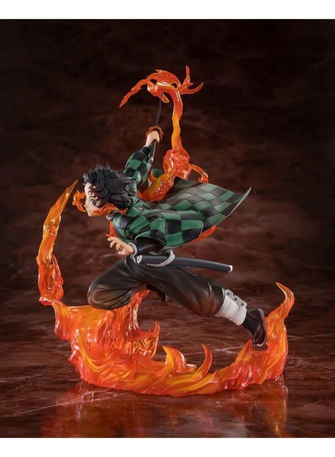 BANDAI TAMASHII Figuarts ZERO Tanjiro Kamado Rengoku Guard ver. Figure (Demon Slayer: Kimetsu no Yaiba) - Image 3