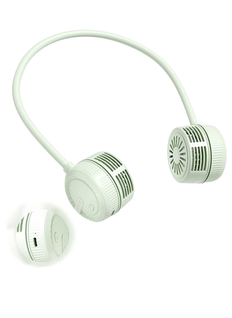 Adando Adando Hanging neck fan Turbo fan with Headphone design Wire-wound bladeless 360 degree fan Strong wind silent Usb charging fan Mini sport fan Suitable for going out/travel/sports All people  - Image 1
