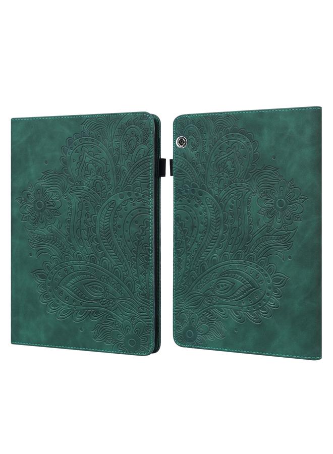 Zaboon Case For Huawei MediaPad T5 10 inch Peacock Embossed Pattern TPU + PU Horizontal Flip Leather Case with Holder & Card Slots & Wallet & Sleep / Wake-up Function  - Image 1