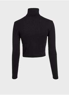 Calvin Klein Jeans WOVEN LABEL RIB ROLLNECK  - Image 5