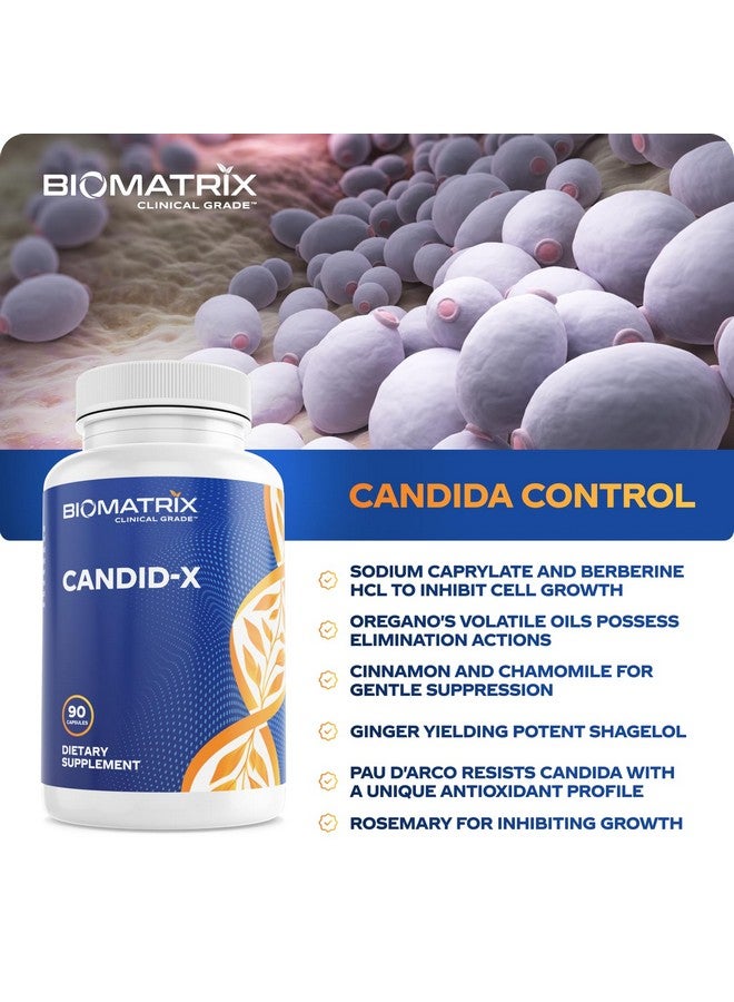 BioMatrix Candidx ; Gut Balancing Formula With Oregano Sodium Caprylate Chamomile For Men And Women Digestion Relief ; 90 Capsules - Image 4