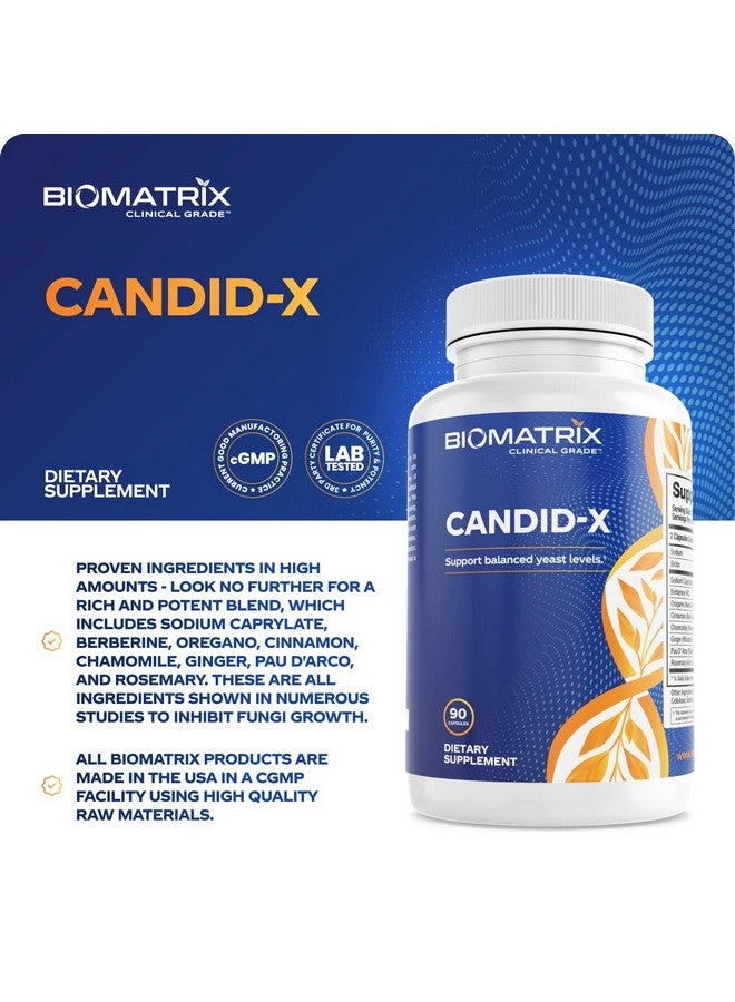 BioMatrix Candidx ; Gut Balancing Formula With Oregano Sodium Caprylate Chamomile For Men And Women Digestion Relief ; 90 Capsules - Image 5