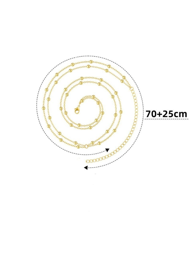 Women Waist Chain Elegant Design Belly Waist Chain Double Layer - Image 2
