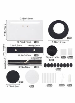 Excefore PU Leather Bag DIY Making Kits, Mr. Hat - Tote Pencil Case, Zipper Storage  - Image 2
