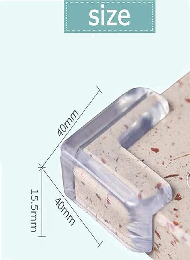 Botash 4 pcs Transparent Baby Safety Corner Protector Guards Bumper Cushion Rubber Head Injury Protector from Sharp Edge Furniture Wall Table Bed(1set/Multicolour) - Image 3