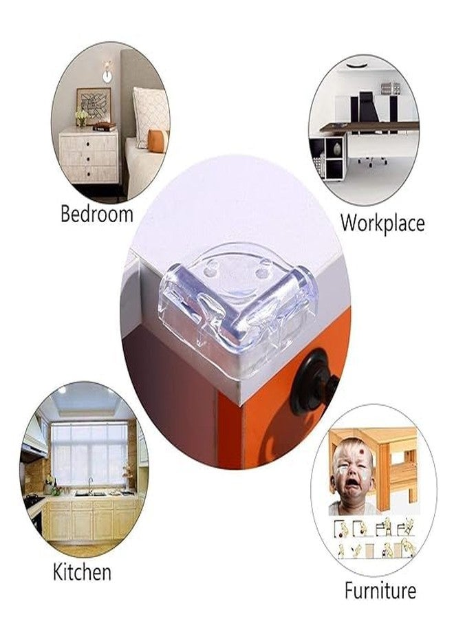 Botash 4 pcs Transparent Baby Safety Corner Protector Guards Bumper Cushion Rubber Head Injury Protector from Sharp Edge Furniture Wall Table Bed(1set/Multicolour) - Image 4