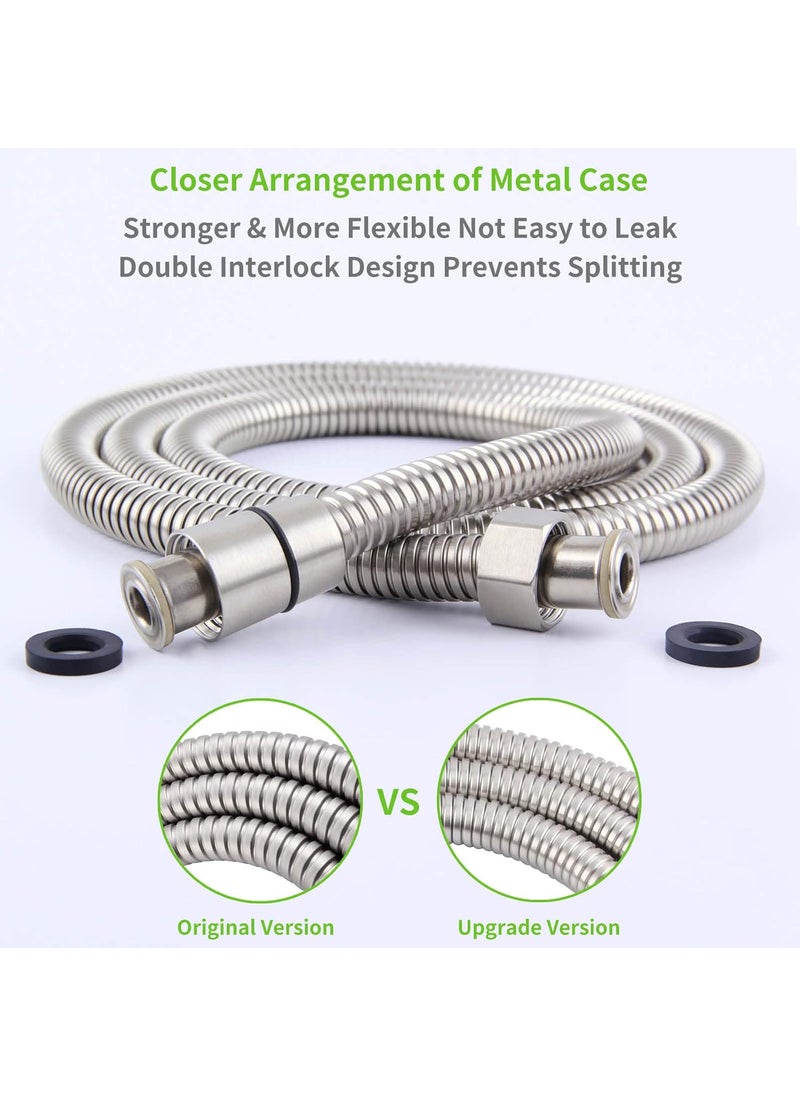Angle Simple Shower Hose Brushed Nickel 59 Angle Simple Stainless Steel Replacement Shower Head Hose Flexible Hand Held Shower Sprayer Hose 12 IPS  - Image 5
