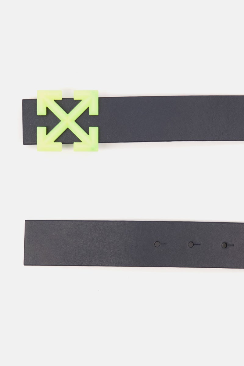 OFF-WHITE حزام جلد فلو ريف أرو للرجال، أزرق داكن - Image 2