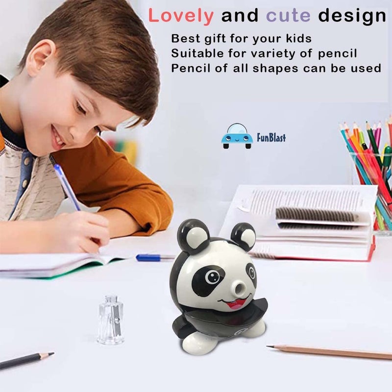 FunBlast FunBlast Sharpener for Kids Pencil Sharpener Sharpeners for Kids Boys Girls School Kit and Office Stationary Items Stationary Kit Table Sharpener Machine Birthday Return Gift Panda - Image 4