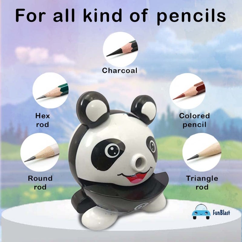 FunBlast FunBlast Sharpener for Kids Pencil Sharpener Sharpeners for Kids Boys Girls School Kit and Office Stationary Items Stationary Kit Table Sharpener Machine Birthday Return Gift Panda - Image 3
